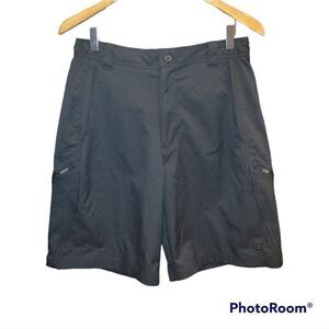 Mens Champion Black Outdoor Everyday Shorts with Zippers M